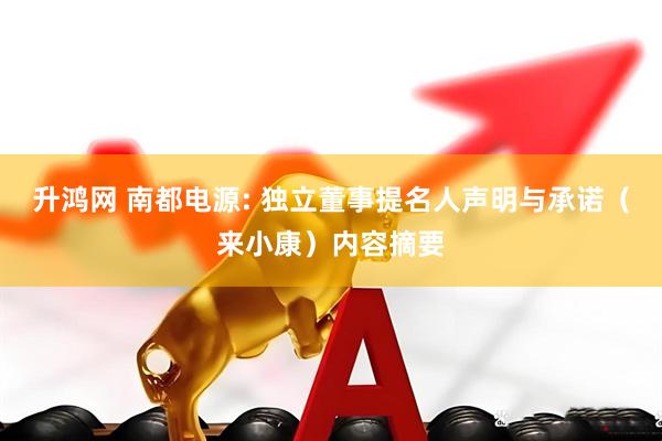 升鸿网 南都电源: 独立董事提名人声明与承诺（来小康）内容摘要