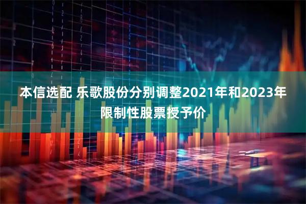 本信选配 乐歌股份分别调整2021年和2023年限制性股票授予价
