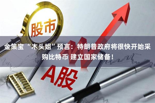 金策宝 “木头姐”预言：特朗普政府将很快开始采购比特币 建立国家储备！